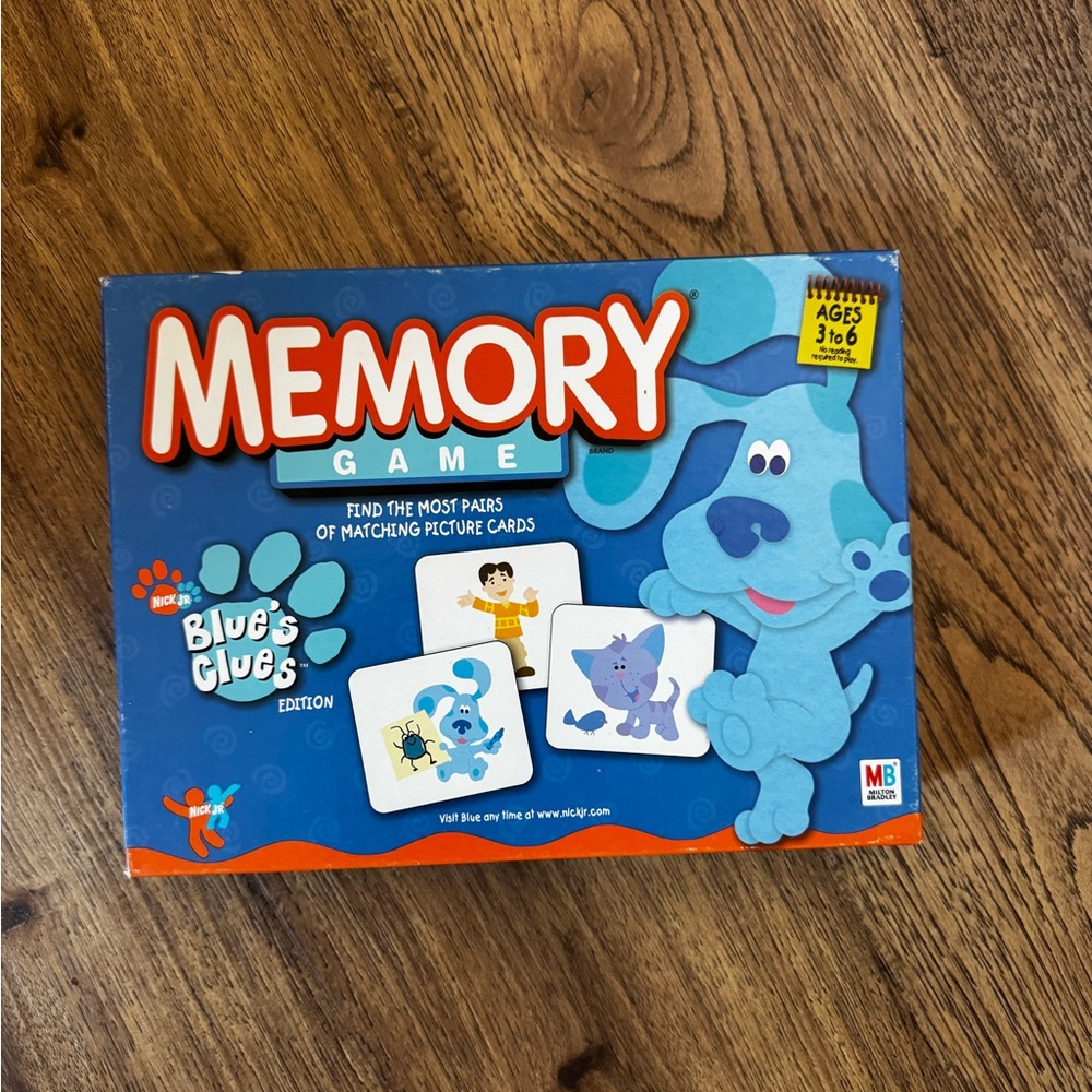 Vintage 2003 Blue's Clues Memory Game published by Milton Bradley